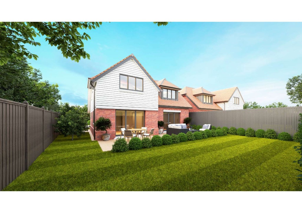 Lot: 89 - DEVELOPMENT OPPORTUNITY - PERMISSION FOR TWO DETACHED CHALET BUNGALOWS AND EXTENSION OF EXISTING DWELLING INTO CHALET BUNGALOW - CGI of proposed dwellings to rear